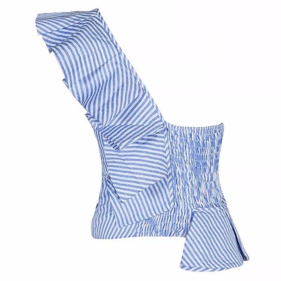 One Shoulder Ruffle Top - Picture 6 of 8